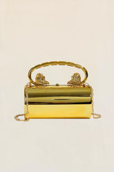 Metal Lion Head Handle Clutch