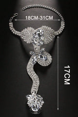 Crystal Snake Finger Ring Bracelet