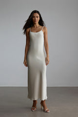 Elena Spaghetti Strap Maxi Dress With Cape Blouse