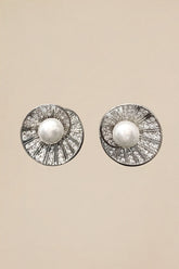 Spiral Shell Pearl Earrings