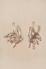 Multi Layer Crystal Fringe Dangle Earrings