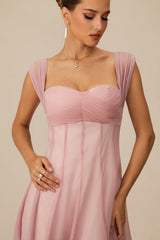 Keeper of My Heart Pink Wide Strap Maxi Dress