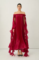 My Favorite Day Burgundy Off-Shoulder Braided Maxi Dress