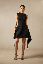 Carly Sleeveless Asymmetric Hem Mini Dress