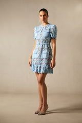Renata Floral Embroidered Lace Mini Dress