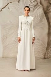 Ramona Crystal Embellished Round Neck Maxi Dress