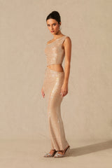 Elina One Shoulder Diamond Cutout Maxi Dress