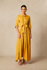 Angelina Lace Embroidered Short Sleeve Maxi Dress