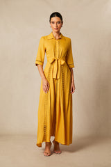 Angelina Lace Embroidered Short Sleeve Maxi Dress