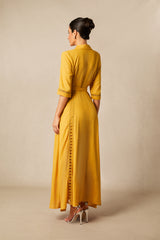 Angelina Lace Embroidered Short Sleeve Maxi Dress