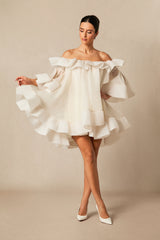 Jessica Off Shoulder Ruffle Mini Dress