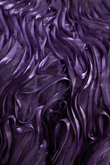 Graceful Darling Purple Ruffled Bodice Puff Sleeve Maxi Dress