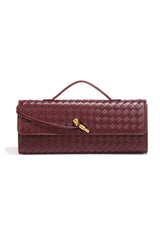 Woven Leather Clutch Bag