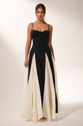 Griselda Color Block Maxi Slip Dress