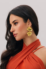 Abstract Textured Metal Earrings