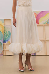 Ann Sequin Tassel Pleated Skirt