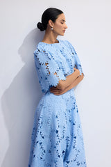 Madeline Lace Embroidered Top & Maxi Skirt Set