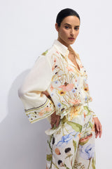 Karen Floral Print Long Sleeve Shirt & Pants Set