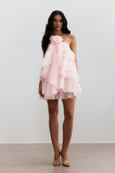 Sara Floral Ruffle Chiffon Mini Dress