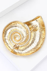 Spiral Shell Brooch