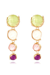 Irregular Gemstone Drop Earrings