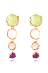 Irregular Gemstone Drop Earrings