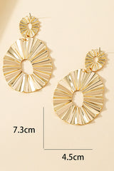 Textured Disc Drop Earrings