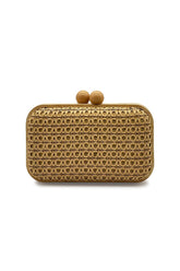 Natural Straw Weave Clutch