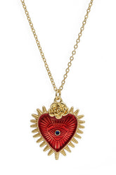 Evil Eye Heart Shaped Necklace