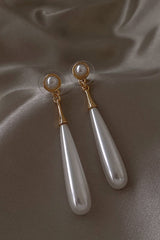 Teardrop Faux Pearl Earrings