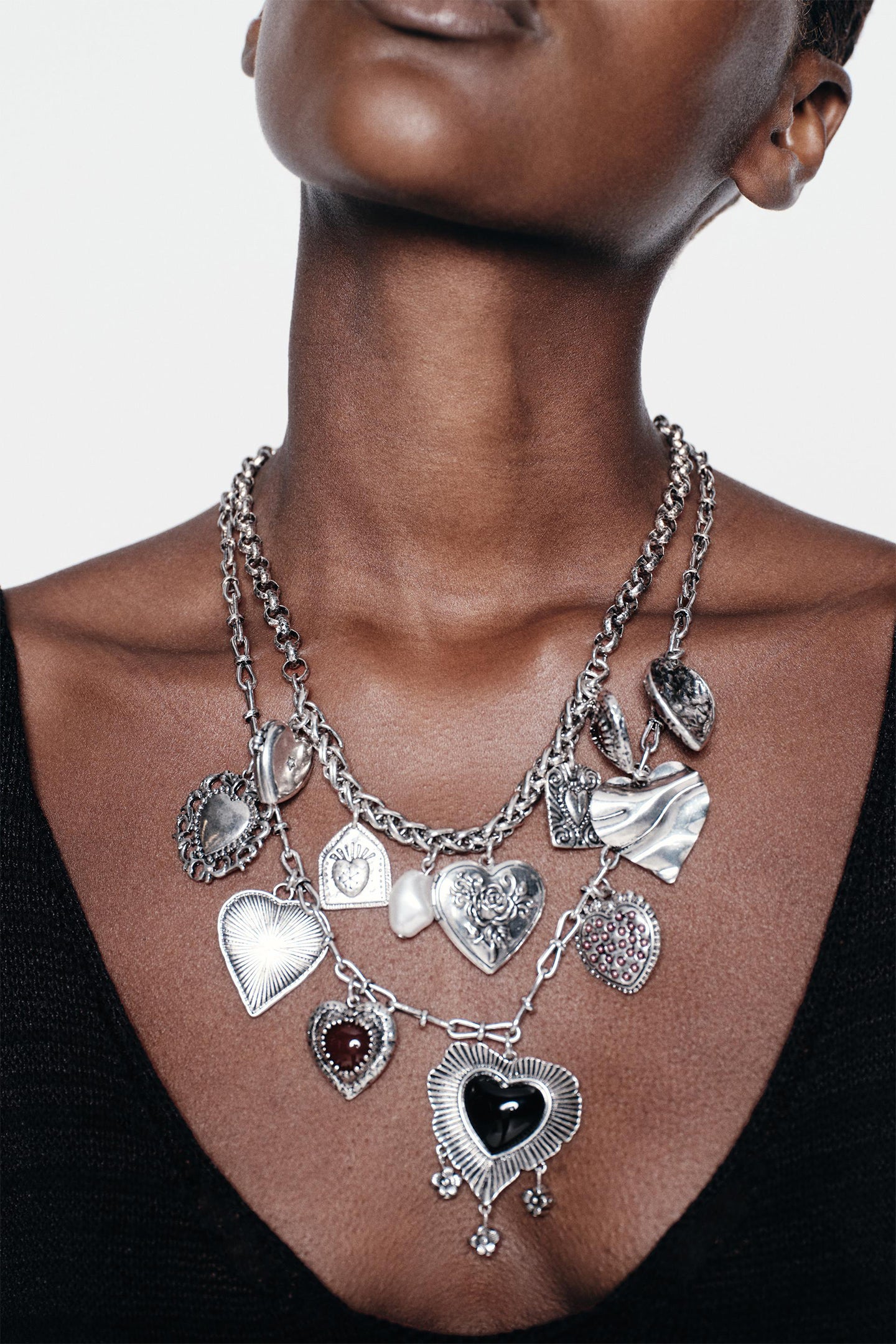 Two-Pack Irregular Heart Necklace Set