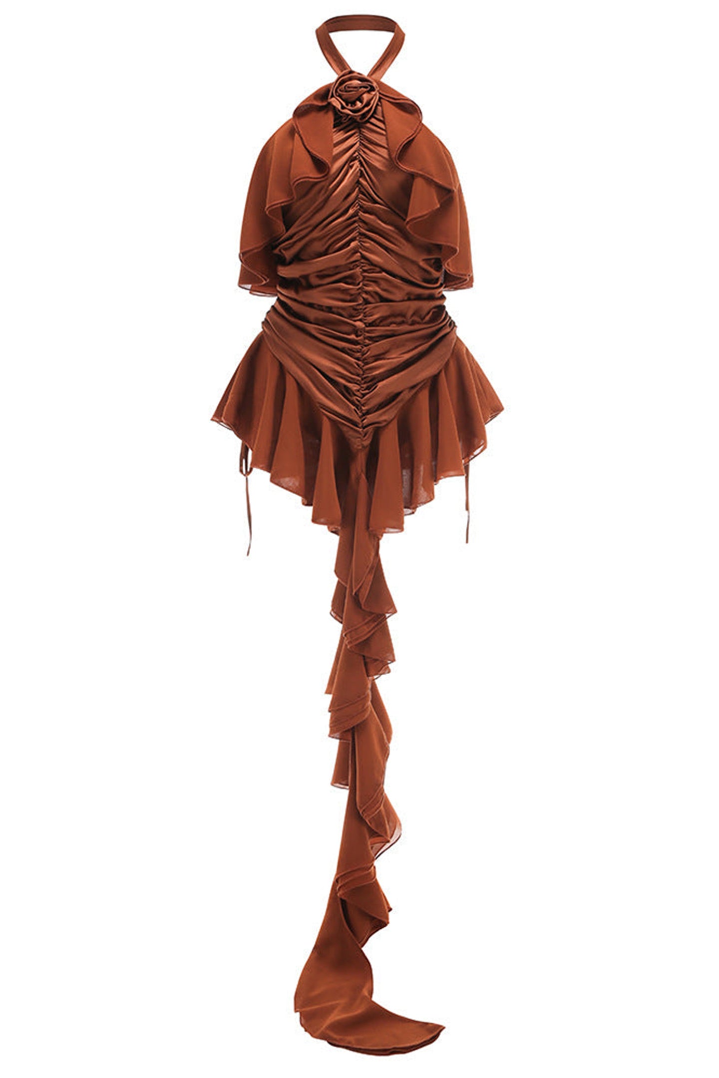 Elena Halter Neck Ruffled Bodysuit