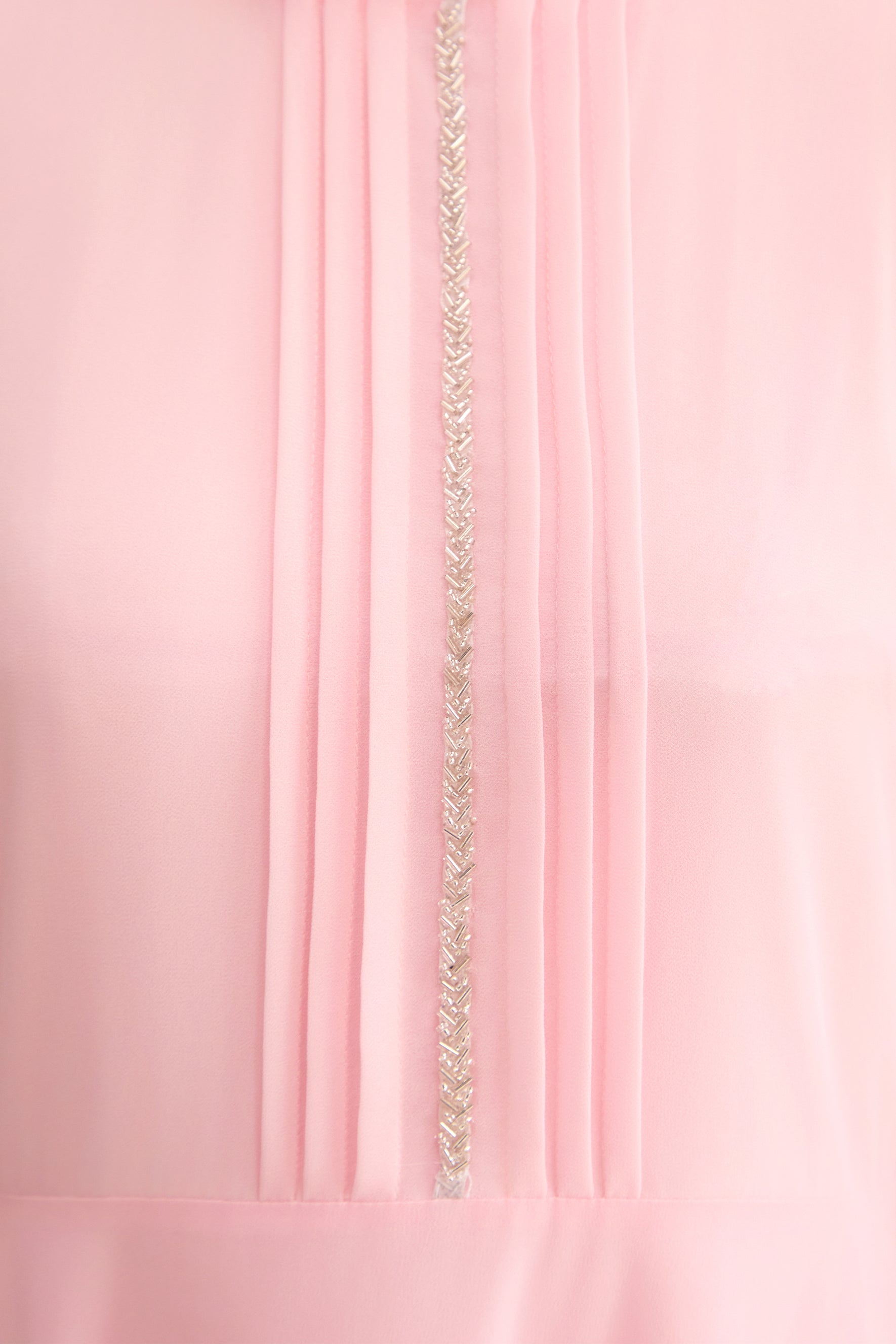 Sprinkle Of Sass Pink Rhinestone Belt Ruffled Maxi Dress
