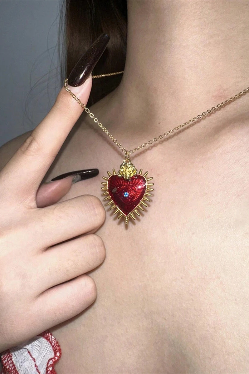 Evil Eye Heart Shaped Necklace