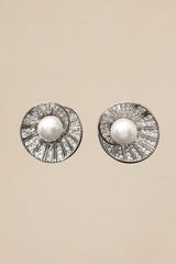 Spiral Shell Pearl Earrings