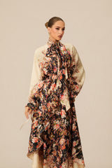Blossoming Energy Black Floral Print Maxi Dress
