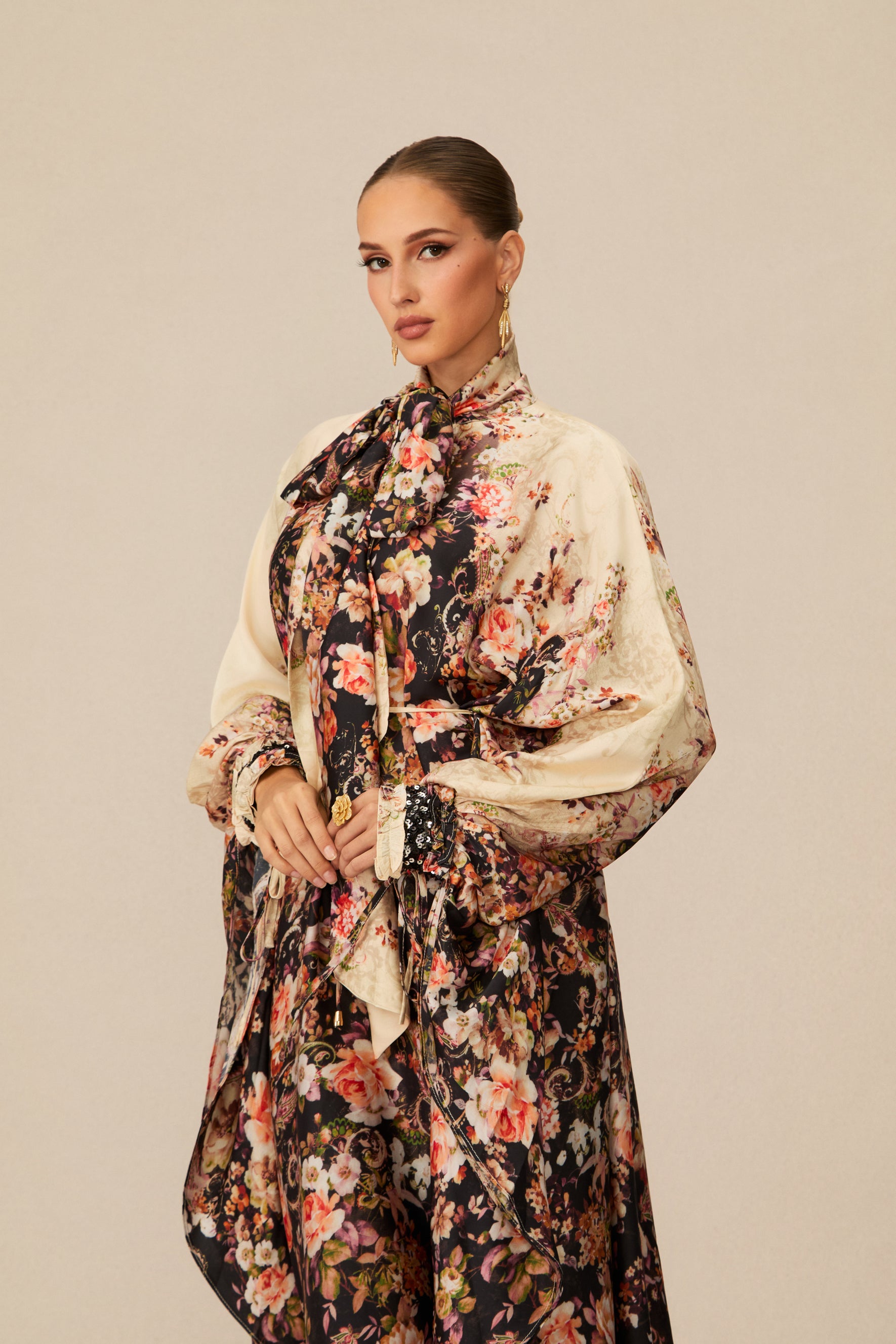 Blossoming Energy Black Floral Print Maxi Dress