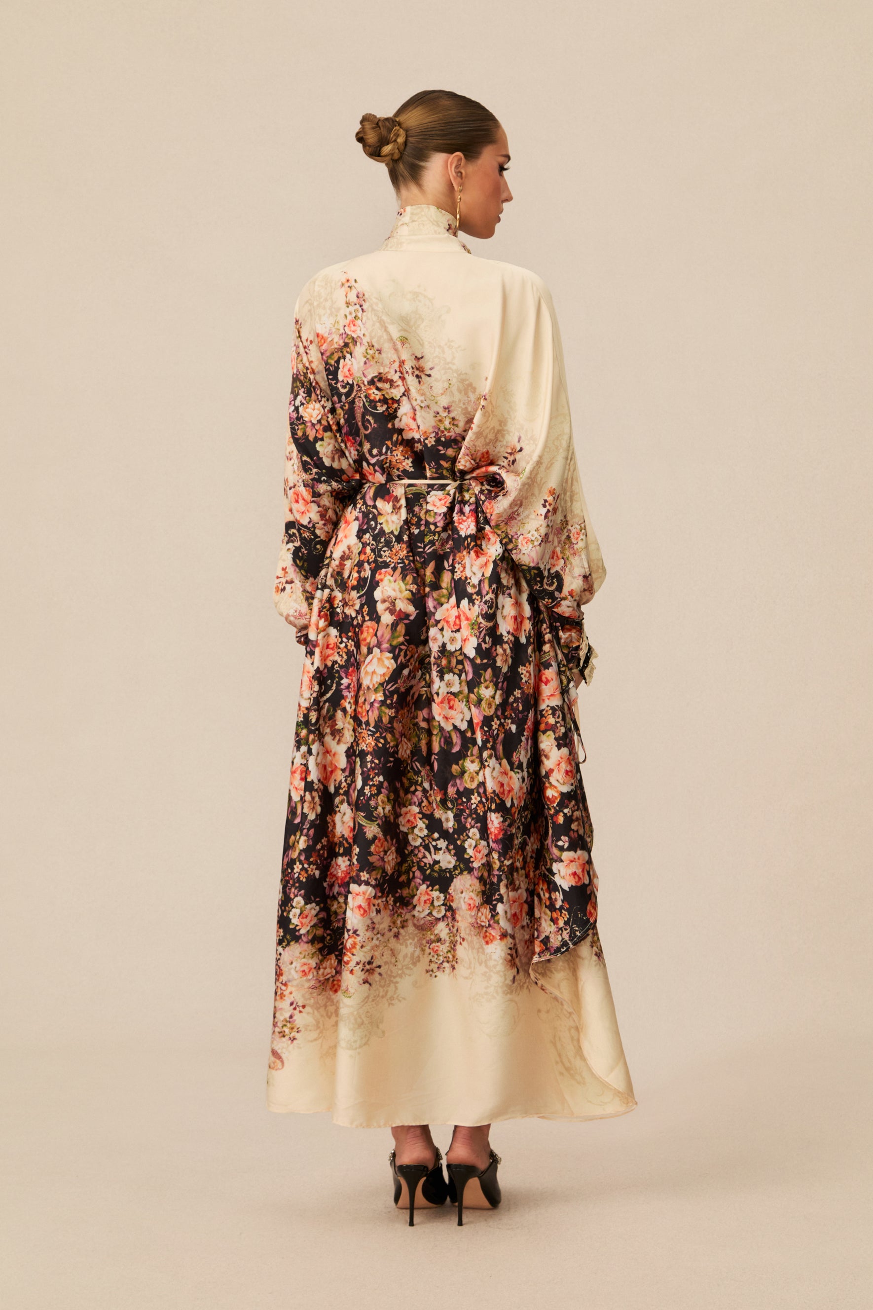Blossoming Energy Black Floral Print Maxi Dress