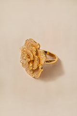Pave Crystal Rose Ring