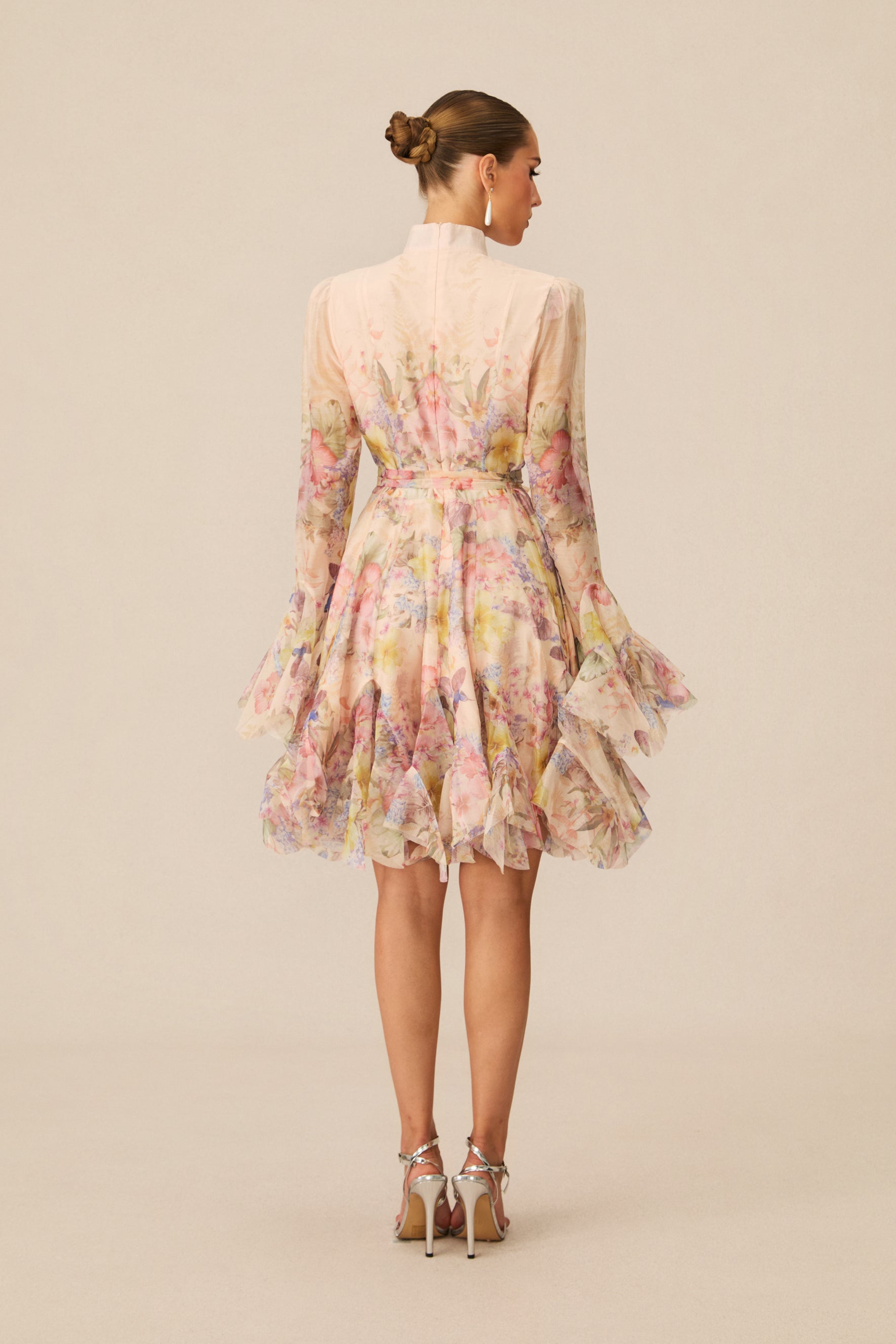 Lana Floral Print Flared Mini Dress