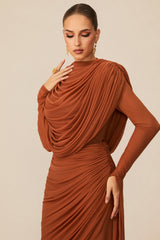 Katrina Cowl Neck Long Sleeve Maxi Dress