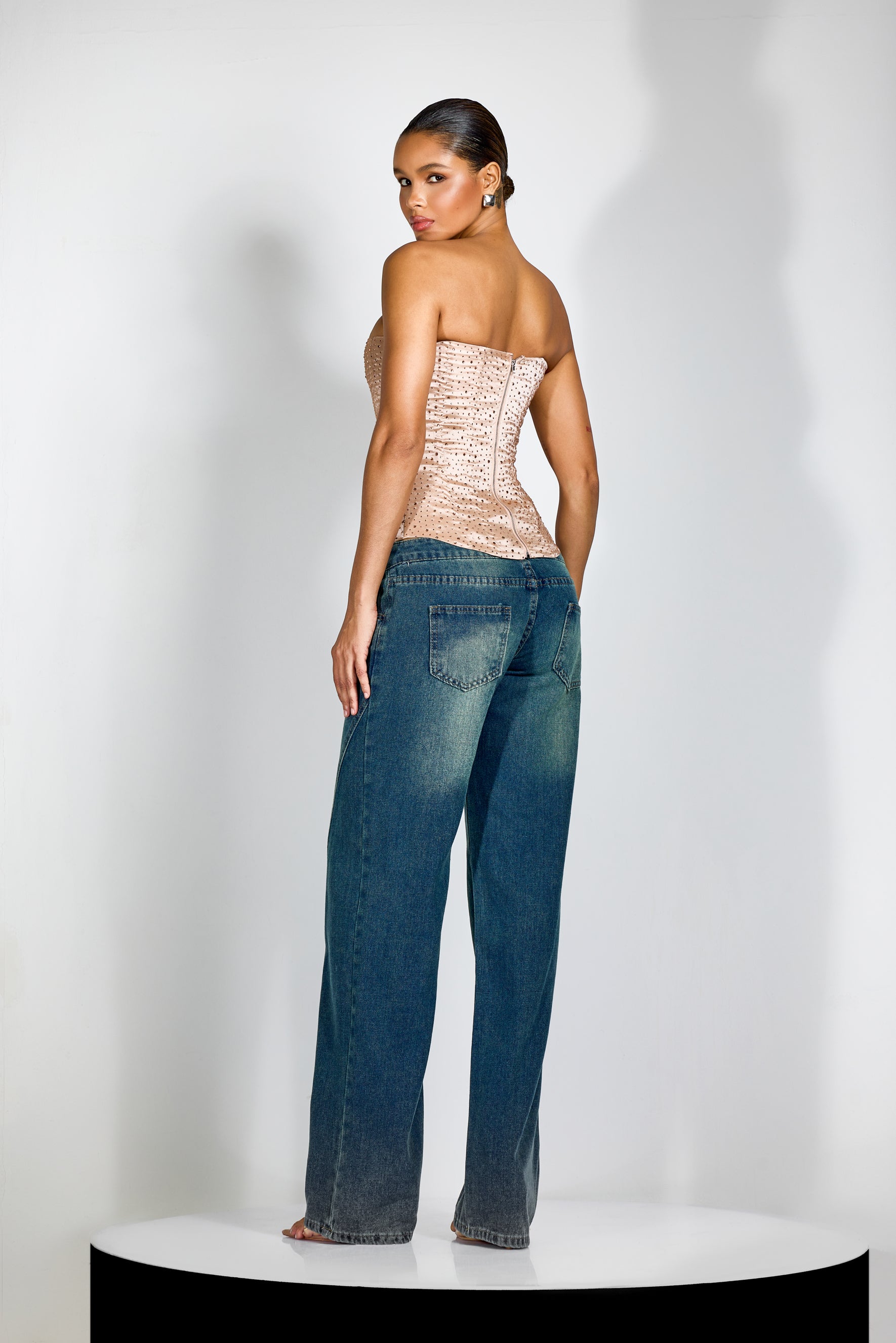 Noelle Rhinestone Embellished Tube Top