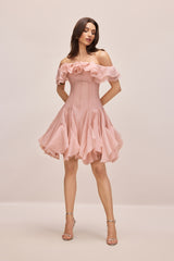 Vita Off Shoulder Ruffle Mini Dress