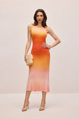 Maggie Gradient Sleeveless Knit Midi Dress