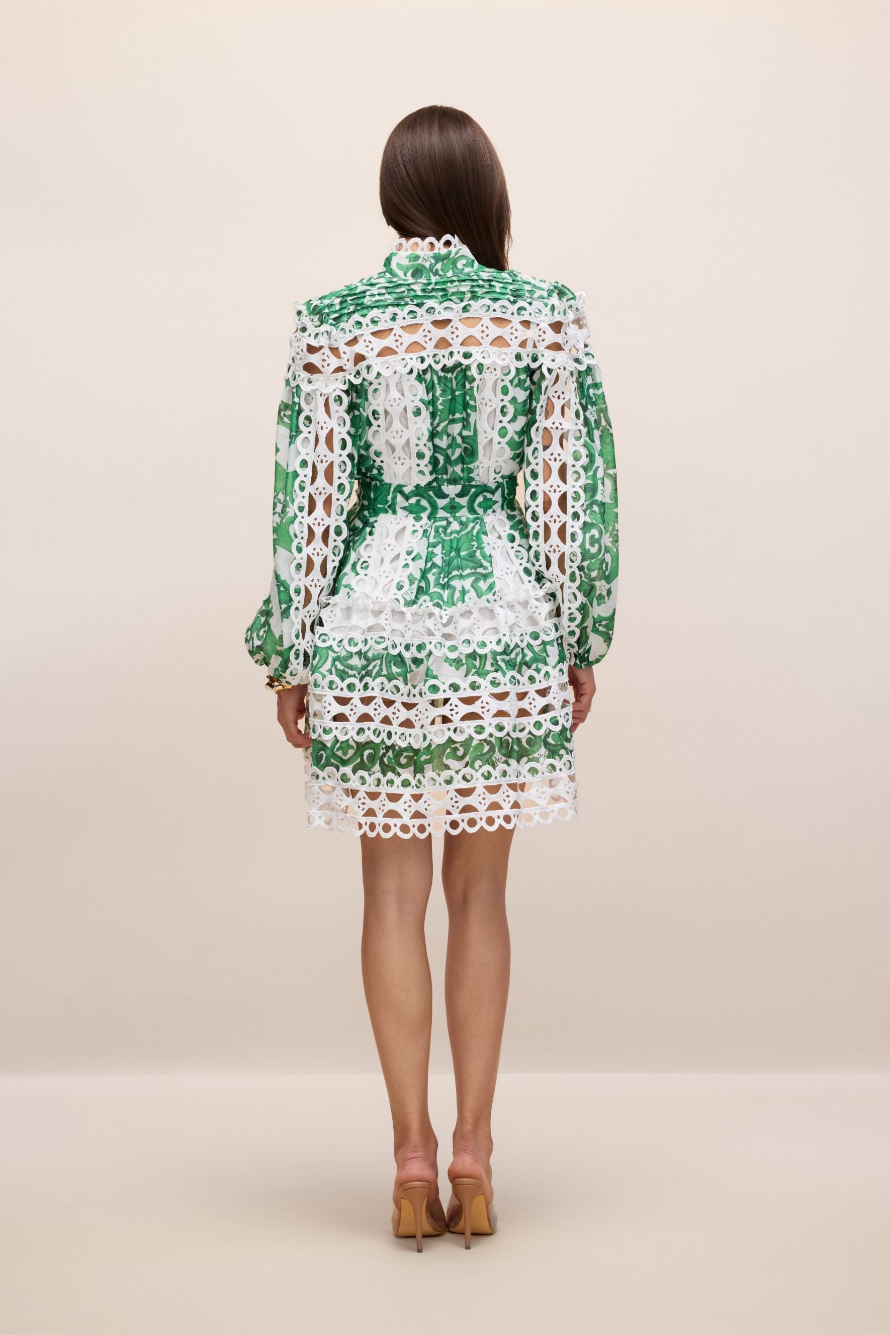 Georgia Printed Hollow Out Mini Dress