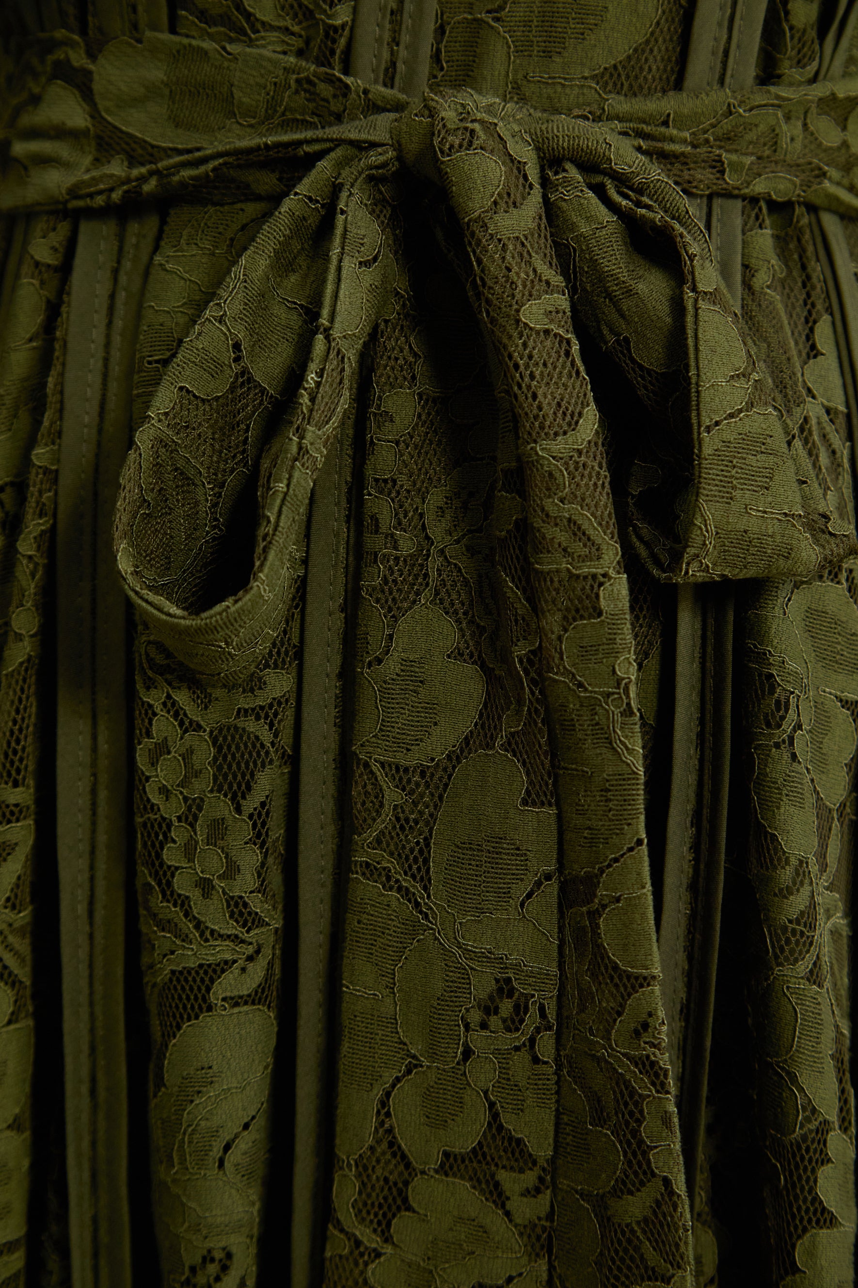 The Best Gift Olive Green Bell Sleeve Lace Maxi Dress