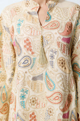 Gentle Prestige Yellow Paisley Print Kaftan Maxi Dress