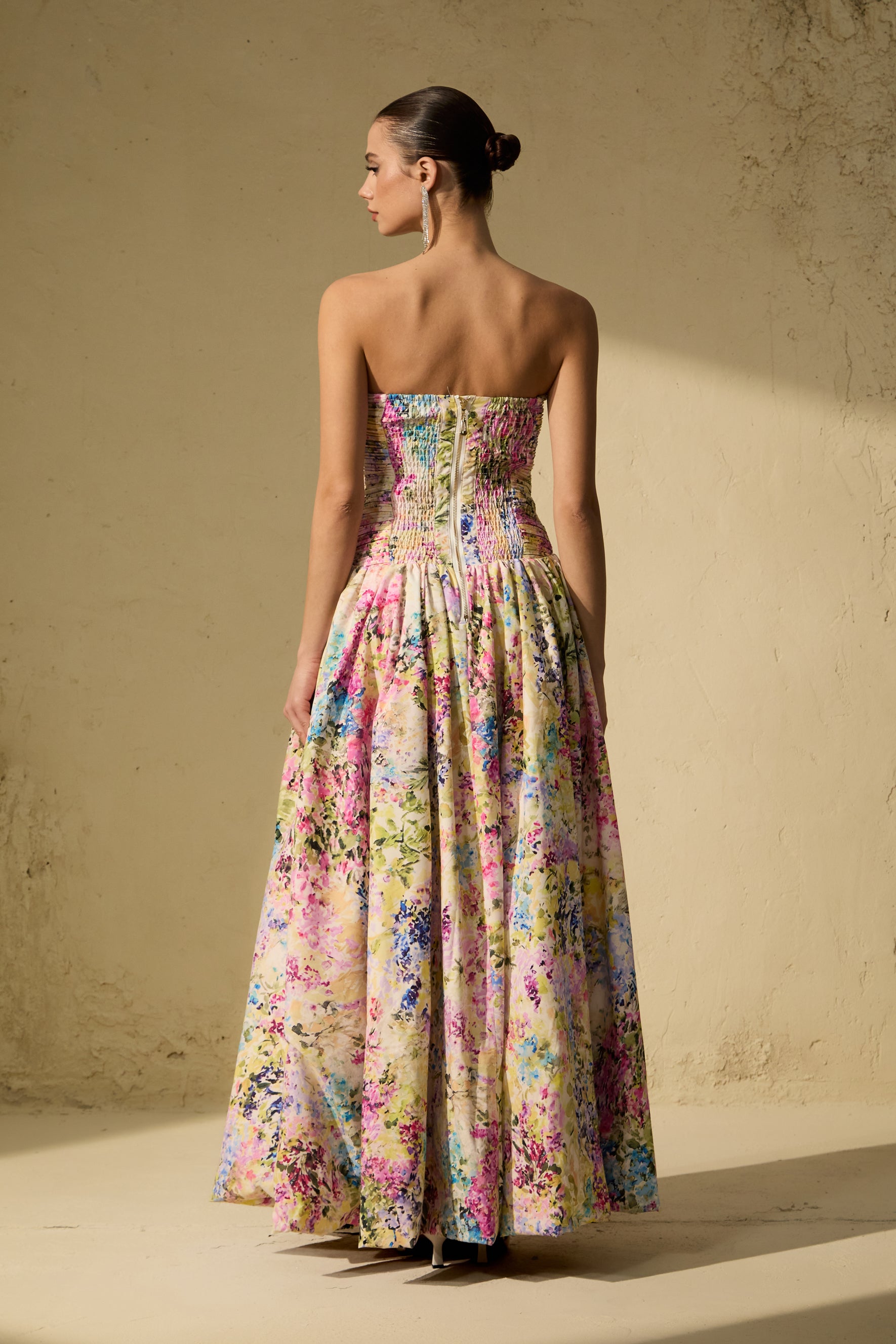 Belle Of The Hour Multi Floral Print Bubble Hem Maxi Dress