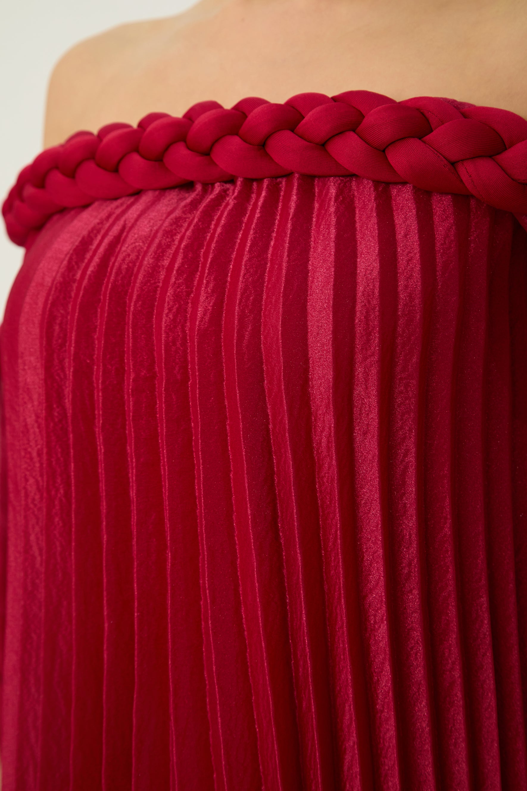 My Favorite Day Burgundy Off-Shoulder Braided Maxi Dress