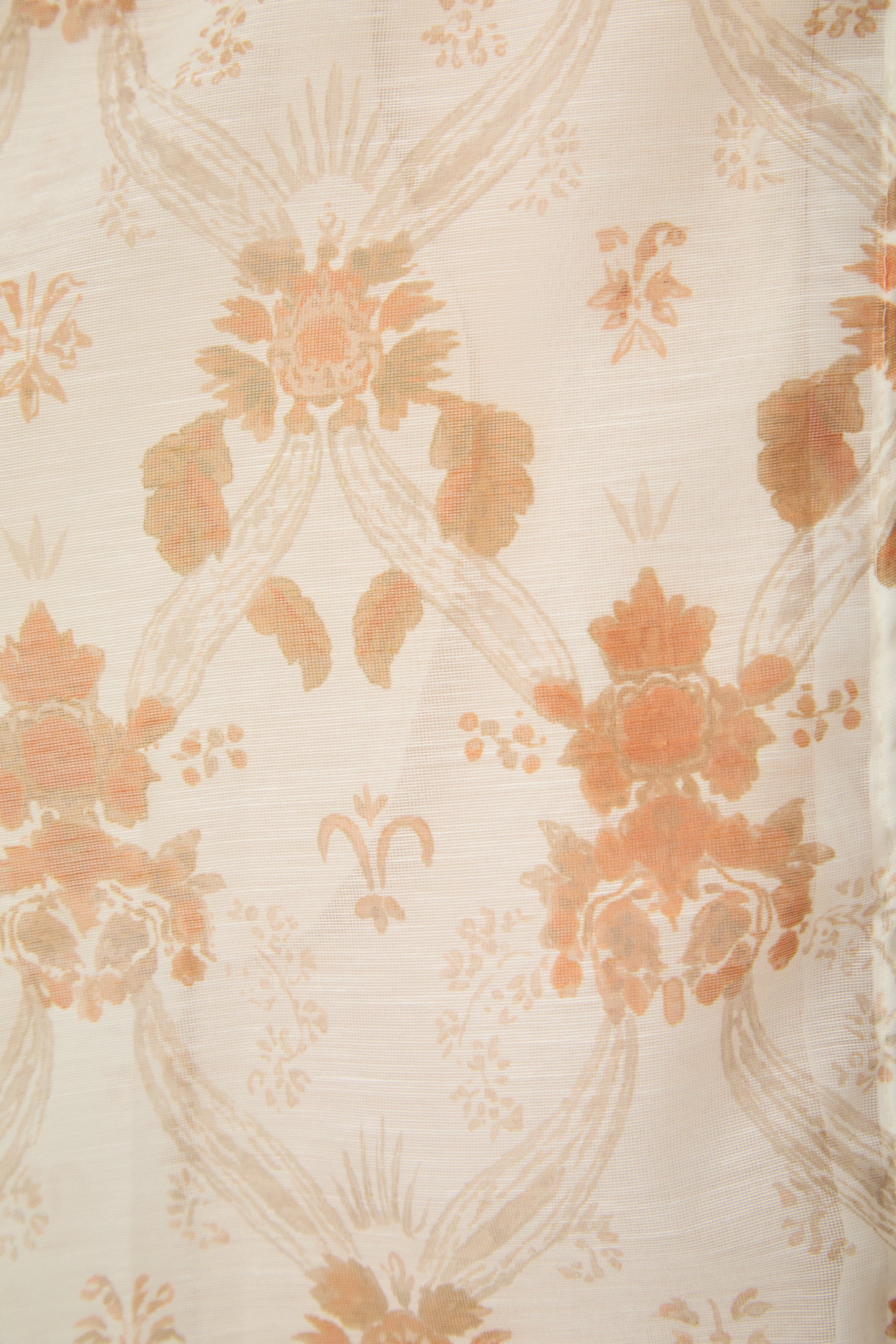 Glowing Presence Apricot Floral Print Mandarin Collar Maxi Dress